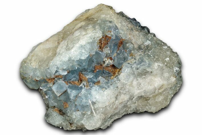 Blue Cubic Fluorite Crystals on Quartz - New Mexico #326177
